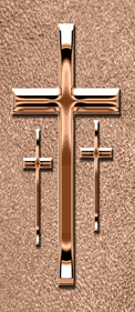 Bronze 3 Crosses Shimmer Bronze